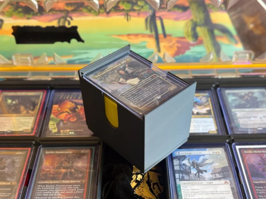 3D printed 100+ card TCG deck box for Dewalt Stanley toolbox